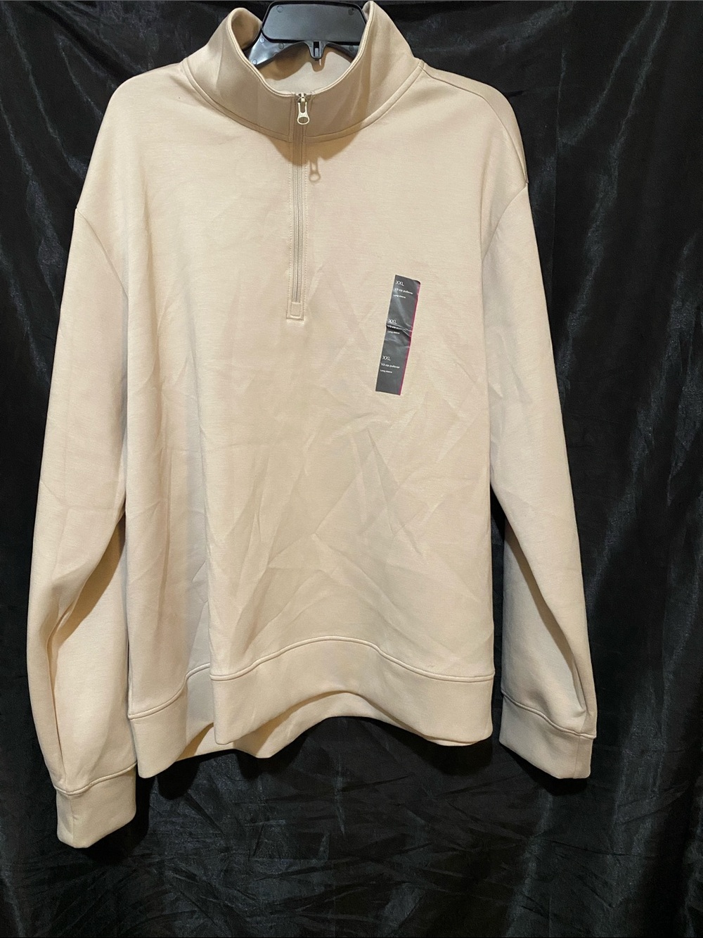 all in motion Men's Zip-Up Pullover in Light Beige